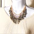 Anthropologie Jewelry | 3/$20 Anthropologie Necklace W/ Dangling Metal Beads | Color: Silver | Size: Adjustable