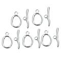 5 Set/10 Pcs DIY Copper OT Buckle Gold-plated Jewelry Buckles Novel Jewelry Connecting Buckles for Jewelry Making (Silver)