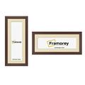 FRAMOREY Panoramic Style Antique LW Picture Frame, 110x60CM Mahogany Photo Frame With 100x50CM Ivory Mount Wall Art Poster Frame, Modern Photo Frames, Home Décor Frames
