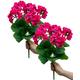 Mumiko 2PCS Artificial Geraniums Silk Flowers Outdoor UV Resistant Garden Plants Bush (DeepPink)