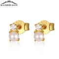 Boucles d'oreilles rondes en perles de coquillage pour femmes et filles boucles d'oreilles boule