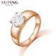 Xuping-Bague Plaquée Or pour Femme et Fille Breloque Simple Unique Magnifique Bijoux Fantaisie