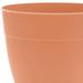 Bloem Dayton Planter With Saucer: 16" - Coral - 100% Recycled Plastic Pot, Removable Saucer, Elevated Feet