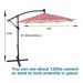 10 ft Outdoor Patio Umbrella Solar Powered LED Lighted Sun Shade