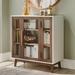 BELLEZE Troy Curio Cabinet with Glass Door & Adjustable Shelves