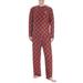 Men's Concepts Sport Red San Francisco 49ers Holly Allover Print Knit Long Sleeve Top & Pants Set