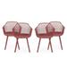 GDF Studio Tate Outdoor Modern Dining Chairs Set of 4 Red