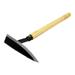 Triangle Hoe Hand Plow Hoe with Carbon Steel Blade and Wood Handle for Garden Landscaping