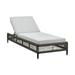 Armen Living Alegria Outdoor Patio Adjustable Chaise Lounge Chair in Aluminum with Grey Rope and Cushions