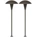 John Timberland Grant 18 High Bronze LED Mushroom Path Lights Set of 2