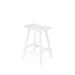 WestinTrends Malibu 24 Inch Outdoor White Bar Stools All Weather Resistant Poly Lumber Adirondack Counter Height Stools