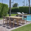 HiTeak Furniture Cambria 7-Piece Teak Rectangular Outdoor Dining Set - HLS-RC