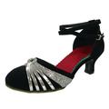 HSMQHJWE Wide Width Sandals For Women Cute Diamond Sandals For Women Women Rhinestone Ballroom Dance Shoes Latin Salsa Performance Dance Shoes Beach Sandals For Women Wide Feet