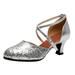 HSMQHJWE Earth Spirit Sandals For Women Thong Sandals For Women 9 Sandals For Womens Latin Dance Shoes Sandals Heeled Ballroom Salsa Tango Party Sequin Dance Shoes Womens Fashion Flat Sandals