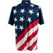 USA Flag Polo Mens Golf Polo Shirt by ReadyGOLF