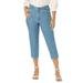Plus Size Women's Classic Cotton Denim Capri by Jessica London in Light Wash (Size 28) Jeans