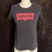 Levi's Tops | Euc Levi's Womens Perfect Tee With Red Logo | Color: Black | Size: M