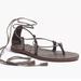 Madewell Shoes | Madewell Boardwalk Lace-Up Sandal In Metallic | Color: Gray/Silver | Size: 9