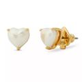 Kate Spade Jewelry | Kate Spade My Love June Heart Gold Pearl Stud Earrings | Color: Gold/White | Size: Os