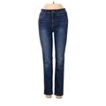 Madewell Jeans - Mid/Reg Rise Skinny Leg Denim: Blue Bottoms - Women's Size 25 - Dark Wash