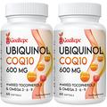 Ubiquinol CoQ10 600mg Softgels with Omega 3, 6, 9 & Vitamin E, 30 Servings Coenzyme Q10 (Active Antioxidant Form) Supplement for Higher Absorption, Support Heart Health & Energy Production (Pack of 2)