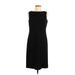 Style&Co Casual Dress - Sheath High Neck Sleeveless: Black Print Dresses - Women's Size 6
