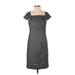 Ann Taylor LOFT Outlet Casual Dress - Sheath: Gray Solid Dresses - Women's Size 2