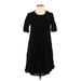 Old Navy Casual Dress - A-Line Crew Neck Short sleeves: Black Print Dresses - Women's Size X-Small