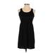 Ann Taylor LOFT Casual Dress - A-Line: Black Solid Dresses - Women's Size 0 Petite