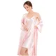 Ensemble pyjama sexy en satin pour femme robe de pyjama soyeuse chemise de nuit 2 pièces