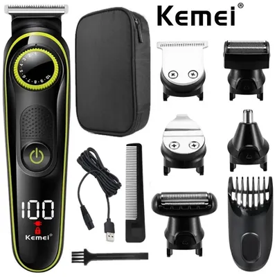 Kemei 696 – tondeuse à cheveux électrique multifonctionnelle 5 en 1 rasoir professionnel pour