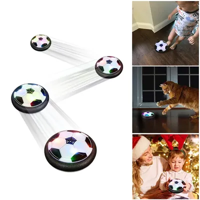 Mini ballon de football hovering coloré pour enfants puissance de l'air suspendue LED clignotante
