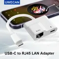 Adaptateur Ethernet Lan USB Type-C vers RJ45 câble pour iPad OTG 3.5mm adaptateur audio mx