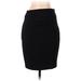 Express Casual Pencil Skirt Knee Length: Black Print Bottoms - Women's Size 2