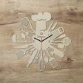 Kochen Backen Wand Uhr Wanduhr personalisiert mit Namen I Holz Geschenk Geschenkidee für Kochbegeisterte