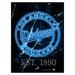 Black Los Angeles Dodgers 12'' x 16'' Framed Circle Logo Print