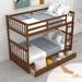 Harriet Bee Twin Over Twin Bunk Bed, Wood Bunk Bed w/ Drawers in Brown | 65 H x 43 W x 80 D in | Wayfair 10A8512963C84DC0812256178019CFD0
