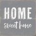 Trinx Home Sweet Home Wall Décor in Brown/Gray/White | 6 H x 6 W x 1.5 D in | Wayfair 12A1429A0E644DC79942CEC4D4A188CF