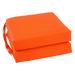 Ebern Designs Indoor Seat Cushion Polyester/Cotton Blend in Red/Orange | 3 H x 16 W x 16 D in | Outdoor Furniture | Wayfair