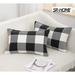 SR-HOME Set Of 2 Fall Throw Pillow Covers, Farmhouse Buffalo Plaid Check Decorative Pillow Covers For Bed Couch Sofa Linen/ Blend | Wayfair