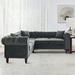 Gray Sectional - House of Hampton® Emmari 80.01" Wide Velvet Symmetrical Modular Corner Sectional Velvet | 29.01 H x 80.01 W x 80.01 D in | Wayfair