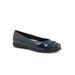 Wide Width Women's Danni Flat by Trotters in Navy (Size 10 W)