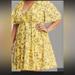 Torrid Dresses | Nwot Totrid Midi Dress - Georgette Wrap In Yellow / Plus Sized | Color: Black/Yellow | Size: 22