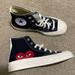 Converse Shoes | Comme Des Garcons Play X Converse Play One Heart Sneakers | Color: Black | Size: 10