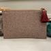 J. Crew Bags | J. Crew Glitter Clutch Multicolored Glitter, Burgandy Tassel | Color: Silver/Tan | Size: Os