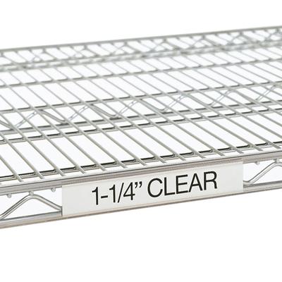 Metro 9990CL5 Super Erecta Label Holder - 55" x 1 1/4", Clear, Stainless Steel