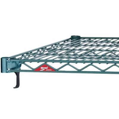 Metro A1860NK3 Super Erecta Epoxy Coated Wire Shelf - 60"W x 18"D, Metroseal 3 Epoxy Coating, Microban Antimicrobial, Green