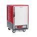 Metro C535-HFS-4 1/2 Height Insulated Mobile Heated Cabinet w/ (8) Pan Capacity, 120v, Red Insulation Armour, Solid Door, Chrome
