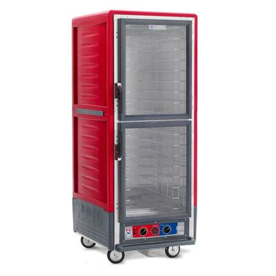 Metro C539-MDC-4 Full Height Insulated Mobile Heated Cabinet w/ 18 Pan Capacity, 120v, Wire Slides, Red