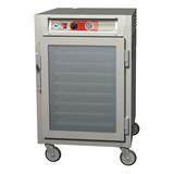 Metro C565-SFC-U 1/2 Height Insulated Mobile Heated Cabinet w/ (8) Pan Capacity, 120v, Reach In, Glass Doors, Stainless Steel